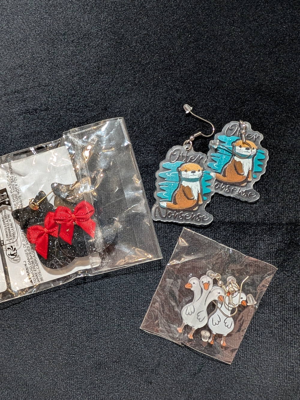 Mixed Animal Theme Dangle/Drop Hook Earrings Lot Plastic Multicolor